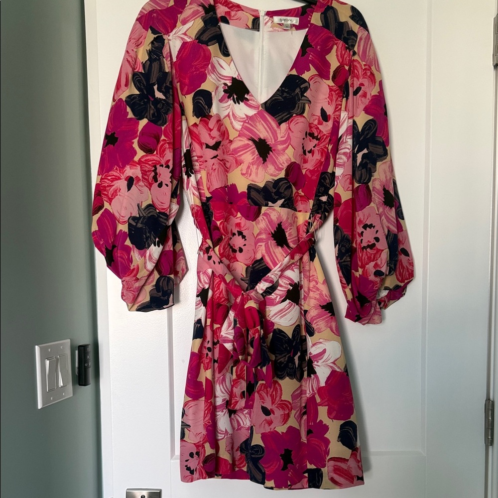 Tyler Boe Vibrant Floral Long Sleeve Dress